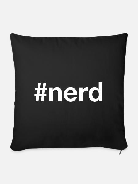 NERD Hashtag - Sofakissenbezug 45 x 45 cm - Schwarz