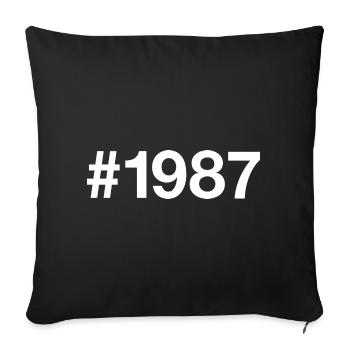 Born in 1987 Birthday 39 Years Retro - Sofa pillowcase 17,3'' x 17,3'' (45 x 45 cm) - black - Front