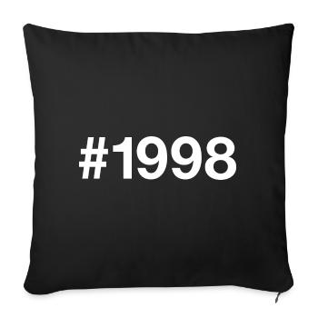1998 Born 28 Years Old 28th Birthday - Sofa pillowcase 17,3'' x 17,3'' (45 x 45 cm) - black - Front