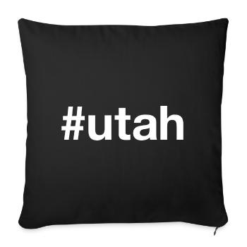 Hashtag de l’UTAH - Housse de coussin décorative 45 x 45 cm - noir - Devant