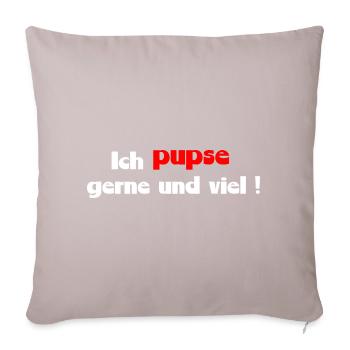 funny saying farting - Sofa pillowcase 17,3'' x 17,3'' (45 x 45 cm) - light taupe - Front