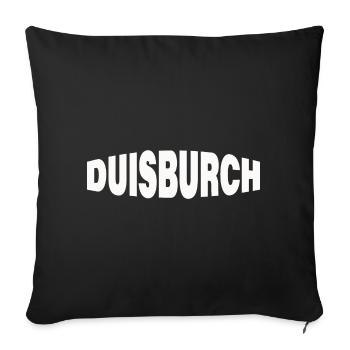 DUISBURCH - Sofa pillowcase 17,3'' x 17,3'' (45 x 45 cm) - black - Front
