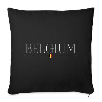 Belgien: Mode & Pralinen, pure Eleganz - Sofakissenbezug 45 x 45 cm - Schwarz - Vorne