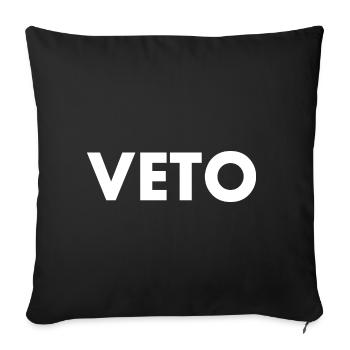 Veto - Housse de coussin décorative 45 x 45 cm - noir - Devant