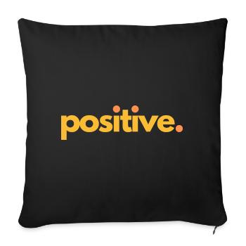 positif.04 - Housse de coussin décorative 45 x 45 cm - noir - Devant