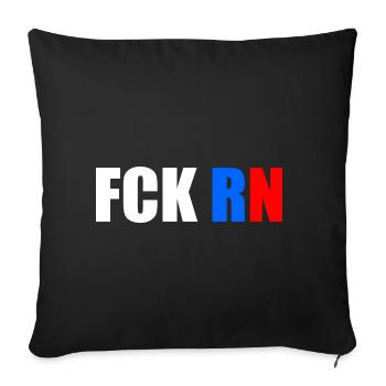 Fck rn - Sofa pillowcase 17,3'' x 17,3'' (45 x 45 cm) - black - Front