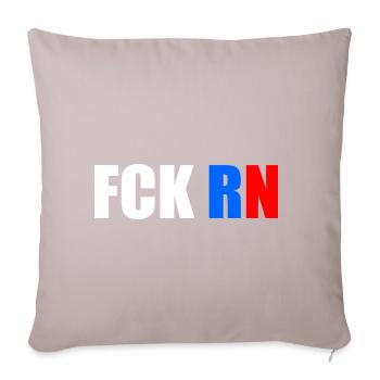Fck rn - Housse de coussin décorative 45 x 45 cm - taupe clair - Devant