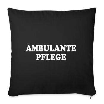 Outpatient care - Sofa pillowcase 17,3'' x 17,3'' (45 x 45 cm) - black - Front