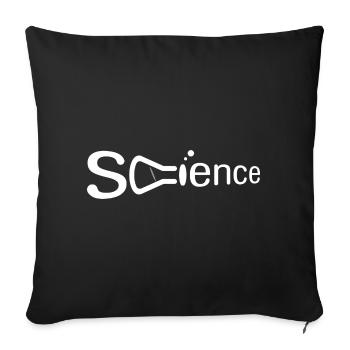 Science - Sofa pillowcase 17,3'' x 17,3'' (45 x 45 cm) - black - Front