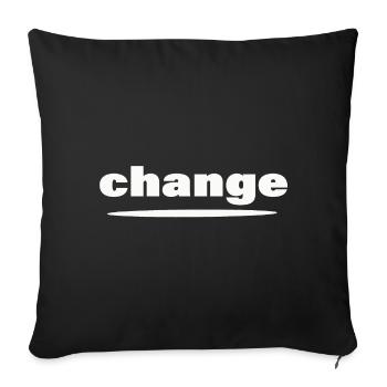 CHANGE - Sofakissenbezug 45 x 45 cm - Schwarz - Vorne