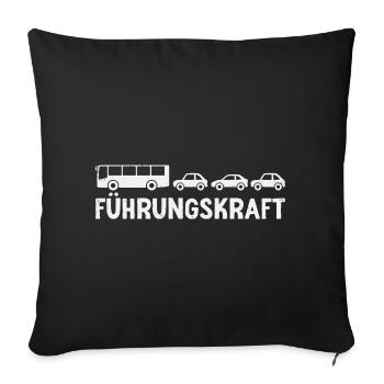 Busfahrer Linienbus Führungskraft Bus - Sofakissenbezug 45 x 45 cm - Schwarz - Vorne
