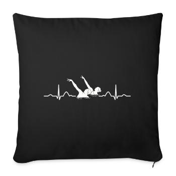 Synchronschwimmen Team Artistic Swim - Sofakissenbezug 45 x 45 cm - Schwarz - Vorne