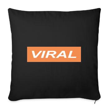 VIRAL - Sofakissenbezug 45 x 45 cm - Schwarz - Vorne