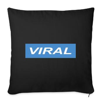 VIRAL - Sofakissenbezug 45 x 45 cm - Schwarz - Vorne