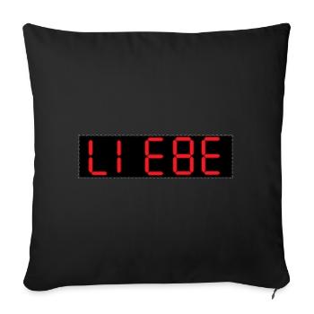 Love 38317 Calculatrice Nombres Police Numérique - Housse de coussin décorative 45 x 45 cm - noir - Devant