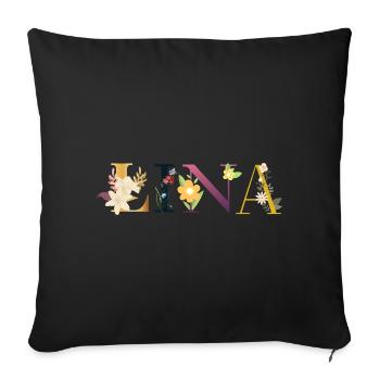Lina - Sofa pillowcase 17,3'' x 17,3'' (45 x 45 cm) - black - Front