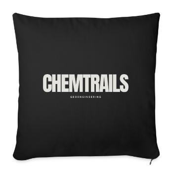 chemtrails geoengineering - Sofakissenbezug 45 x 45 cm - Schwarz - Vorne