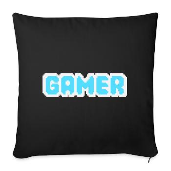 Gamer Pixel - Sofa pillowcase 17,3'' x 17,3'' (45 x 45 cm) - black - Front