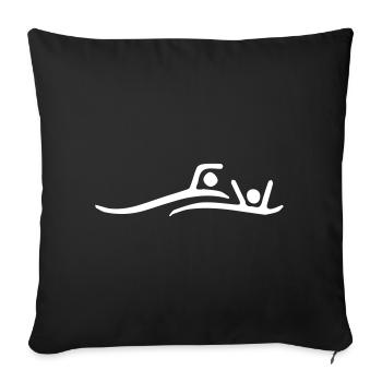 Lifeguard Icon - Sofa pillowcase 17,3'' x 17,3'' (45 x 45 cm) - black - Front