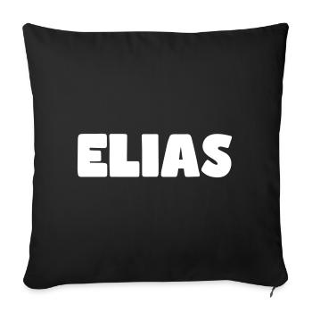 Elias Name - Sofa pillowcase 17,3'' x 17,3'' (45 x 45 cm) - black - Front