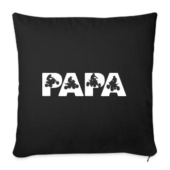 Drôle fête des pères ATV Quad Lovers - Housse de coussin décorative 45 x 45 cm - noir - Devant