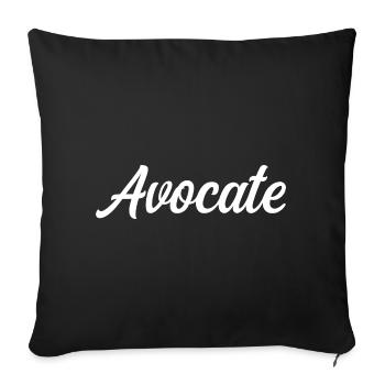 Avocate Droit Justice Barreau Tribunal Affaires - Housse de coussin décorative 45 x 45 cm - noir - Devant