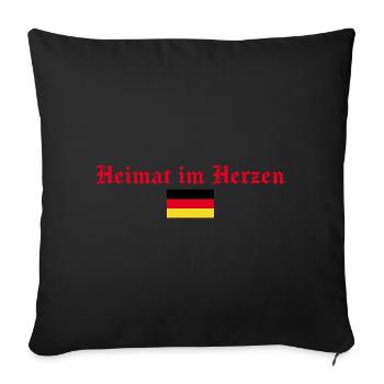 Home in the heart of Germany Germans - Sofa pillowcase 17,3'' x 17,3'' (45 x 45 cm) - black - Front