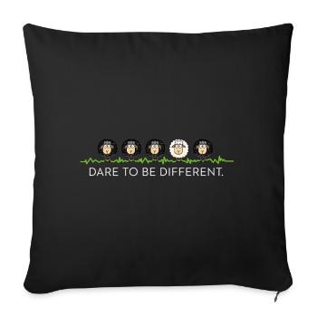 Être différent – Black Sheep - Housse de coussin décorative 45 x 45 cm - noir - Devant
