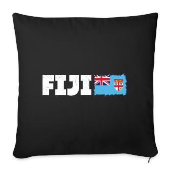 Fiji Fiji Fiji Fiji Fidschi Fidschi Fidschi - Sofakissenbezug 45 x 45 cm - Schwarz - Vorne