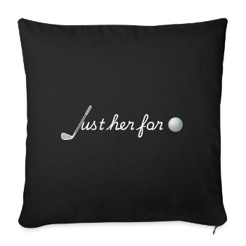 Juste elle pour le golf - Housse de coussin décorative 45 x 45 cm - noir - Devant