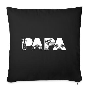 Papa Race Car Dad Wheel Racing Formula - Sofa pillowcase 17,3'' x 17,3'' (45 x 45 cm) - black - Front
