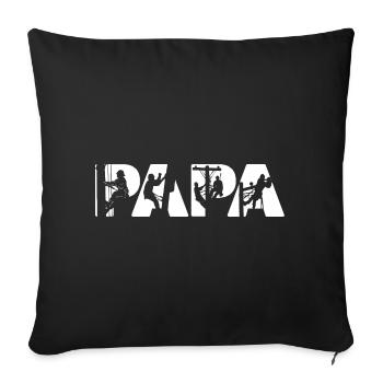 Electrical Line Worker Utility Papa Lineman Dad - Sofa pillowcase 17,3'' x 17,3'' (45 x 45 cm) - black - Front