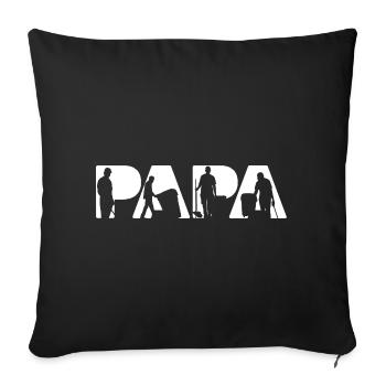 Collectionneur de recyclables Papa Fier Collectionneur Papa - Housse de coussin décorative 45 x 45 cm - noir - Devant