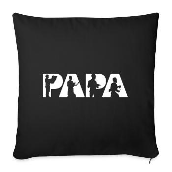 Architect Papa Engineering Construction Design - Sofa pillowcase 17,3'' x 17,3'' (45 x 45 cm) - black - Front