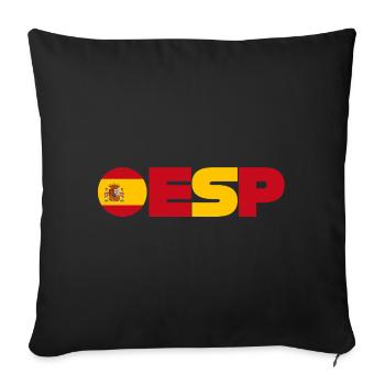 Espagne - Housse de coussin décorative 45 x 45 cm - noir - Devant