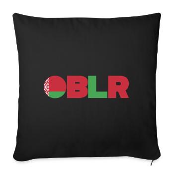 Belarus - Sofa pillowcase 17,3'' x 17,3'' (45 x 45 cm) - black - Front