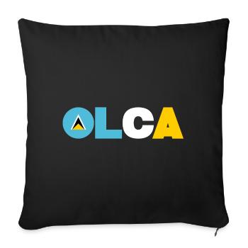 Saint Lucia - Sofa pillowcase 17,3'' x 17,3'' (45 x 45 cm) - black - Front