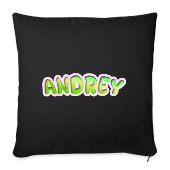 Andrey en tant que profession - Housse de coussin décorative 45 x 45 cm - noir - Devant