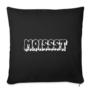 Moist Dripping Text - Sofa pillowcase 17,3'' x 17,3'' (45 x 45 cm) - black - Front