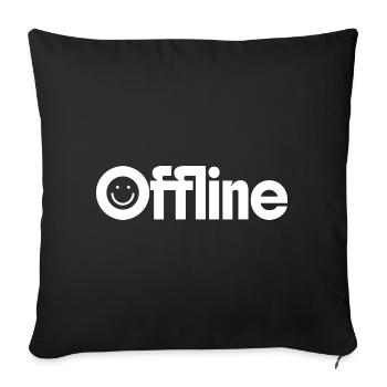 Offline - Sofa pillowcase 17,3'' x 17,3'' (45 x 45 cm) - black - Front