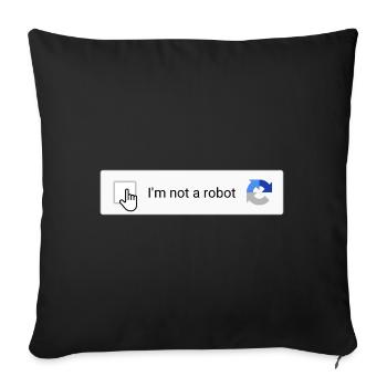 I'm not a robot - Sofa pillowcase 17,3'' x 17,3'' (45 x 45 cm) - black - Front