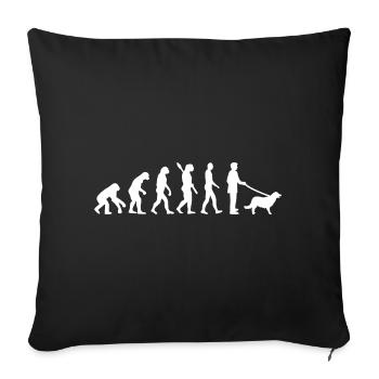Evolution to Dog Walker - Sofa pillowcase 17,3'' x 17,3'' (45 x 45 cm) - black - Front