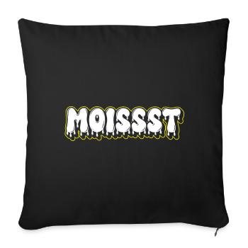 Moist Fat Font Wordmark - Sofa pillowcase 17,3'' x 17,3'' (45 x 45 cm) - black - Front