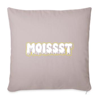 Mot-mot en police grasse humide - Housse de coussin décorative 45 x 45 cm - taupe clair - Devant