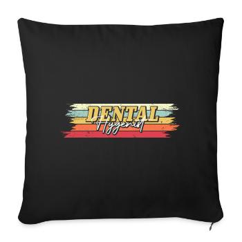 Retro Dental Hygienist Graphic - Sofa pillowcase 17,3'' x 17,3'' (45 x 45 cm) - black - Front