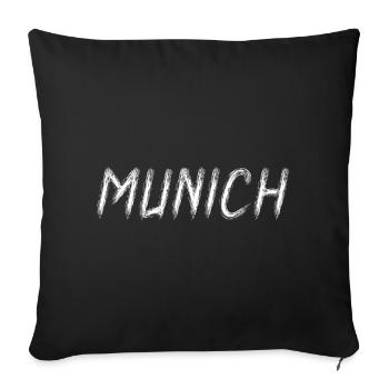 Munch Brush White - Sofa pillowcase 17,3'' x 17,3'' (45 x 45 cm) - black - Front