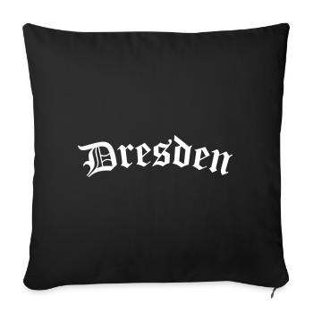 Dresde - Ma ville - Housse de coussin décorative 45 x 45 cm - noir - Devant