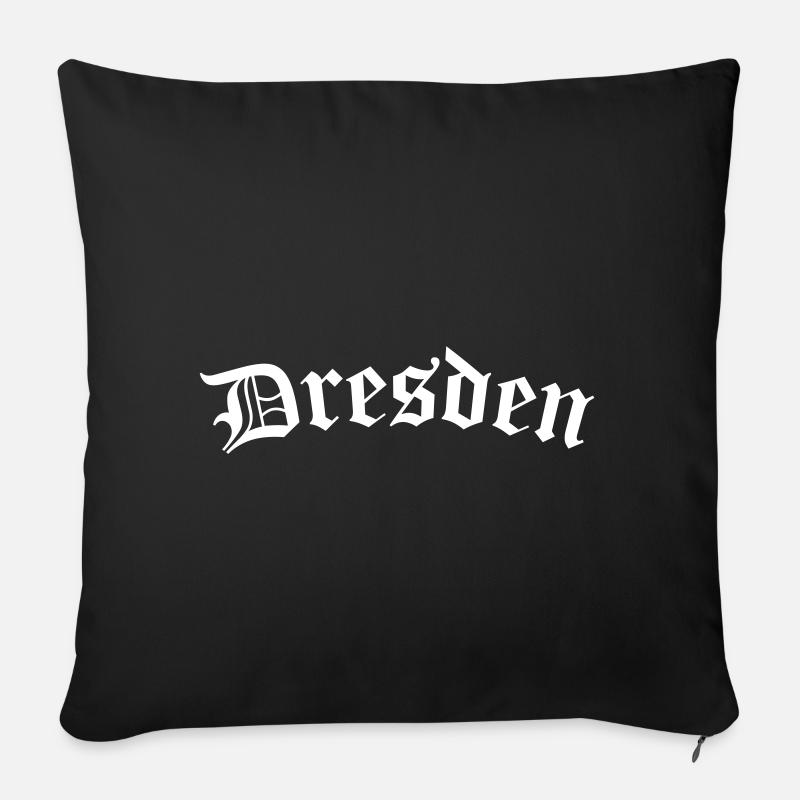 Dresden - Meine Stadt - Sofakissenbezug 45 x 45 cm - Schwarz