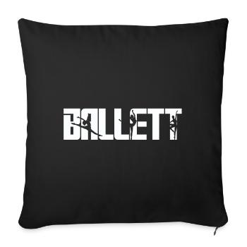 Ballerine - Housse de coussin décorative 45 x 45 cm - noir - Devant