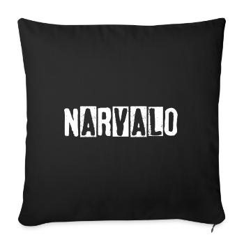 narvalo logo - Housse de coussin décorative 45 x 45 cm - noir - Devant